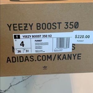 Yeezy Boost 350 size 4 men/6 women